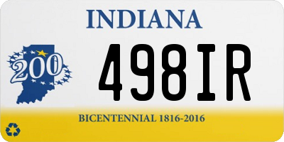 IN license plate 498IR
