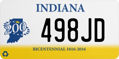 IN license plate 498JD