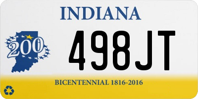 IN license plate 498JT