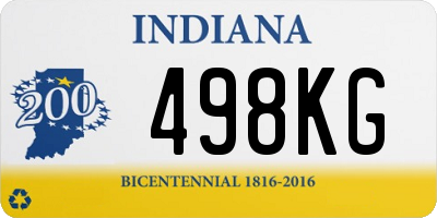 IN license plate 498KG