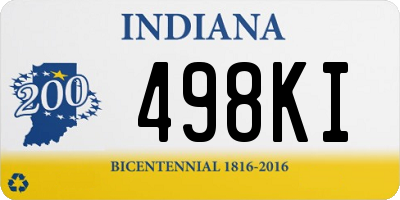 IN license plate 498KI