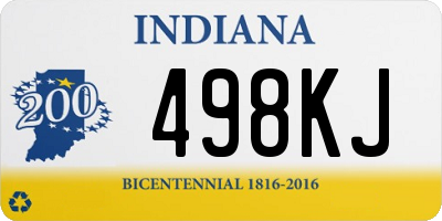 IN license plate 498KJ