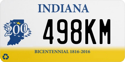 IN license plate 498KM