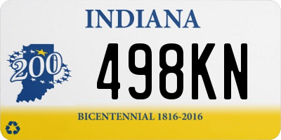 IN license plate 498KN