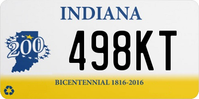 IN license plate 498KT