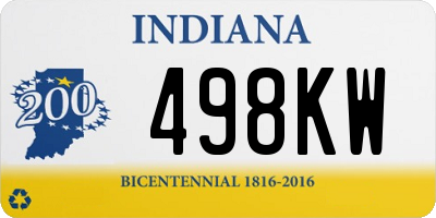 IN license plate 498KW