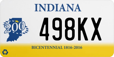 IN license plate 498KX