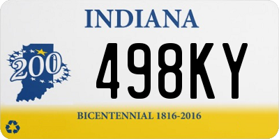 IN license plate 498KY