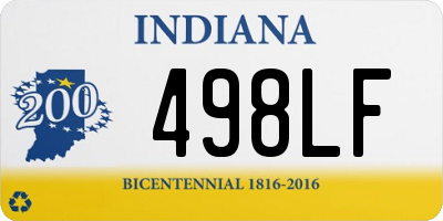 IN license plate 498LF