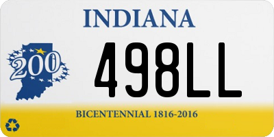 IN license plate 498LL