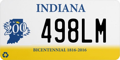 IN license plate 498LM