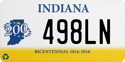 IN license plate 498LN