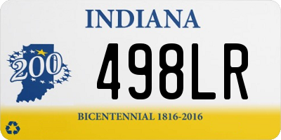 IN license plate 498LR