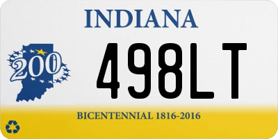 IN license plate 498LT