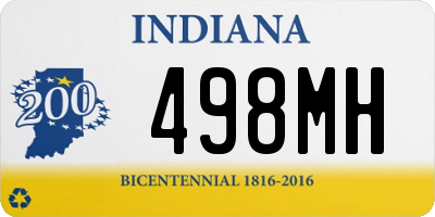 IN license plate 498MH