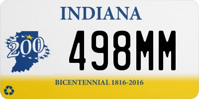 IN license plate 498MM