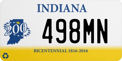 IN license plate 498MN