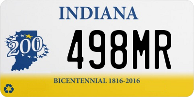 IN license plate 498MR