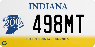 IN license plate 498MT