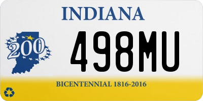 IN license plate 498MU