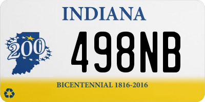 IN license plate 498NB