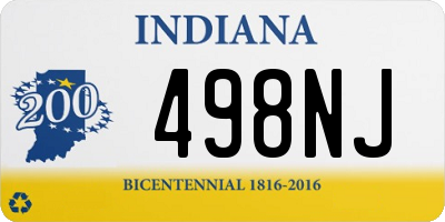 IN license plate 498NJ