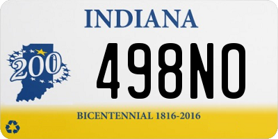 IN license plate 498NO