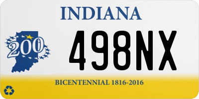 IN license plate 498NX