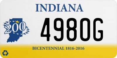 IN license plate 498OG