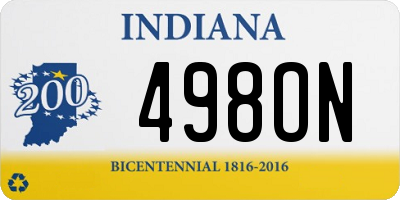 IN license plate 498ON