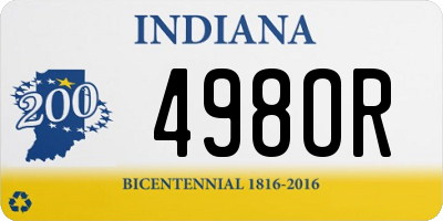 IN license plate 498OR