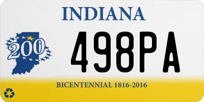 IN license plate 498PA