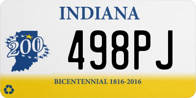 IN license plate 498PJ