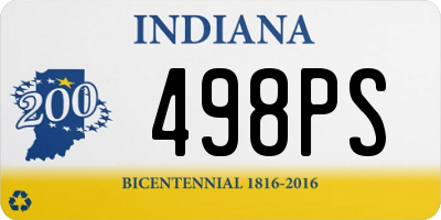 IN license plate 498PS