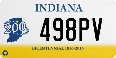 IN license plate 498PV