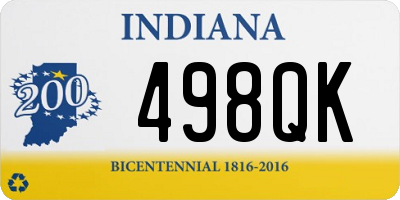 IN license plate 498QK