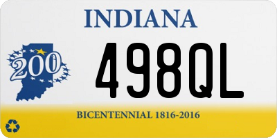 IN license plate 498QL