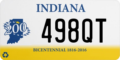 IN license plate 498QT