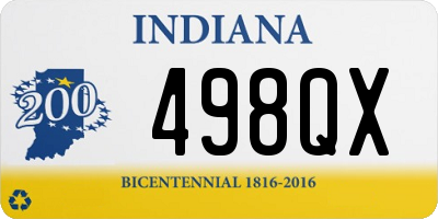 IN license plate 498QX