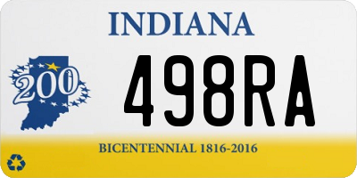 IN license plate 498RA