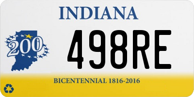 IN license plate 498RE