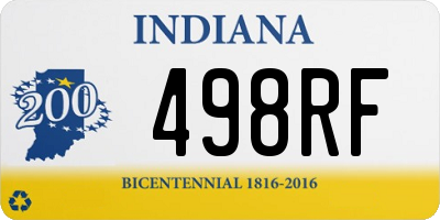 IN license plate 498RF