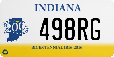 IN license plate 498RG