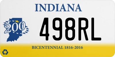 IN license plate 498RL