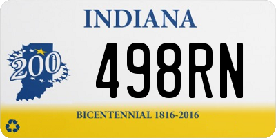 IN license plate 498RN