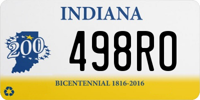 IN license plate 498RO