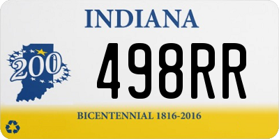 IN license plate 498RR