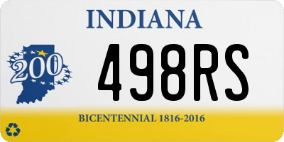 IN license plate 498RS