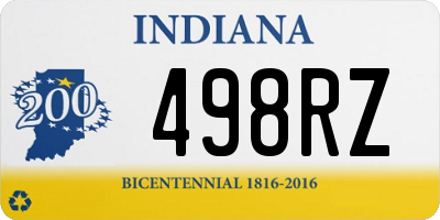 IN license plate 498RZ