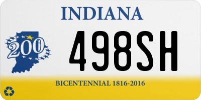 IN license plate 498SH